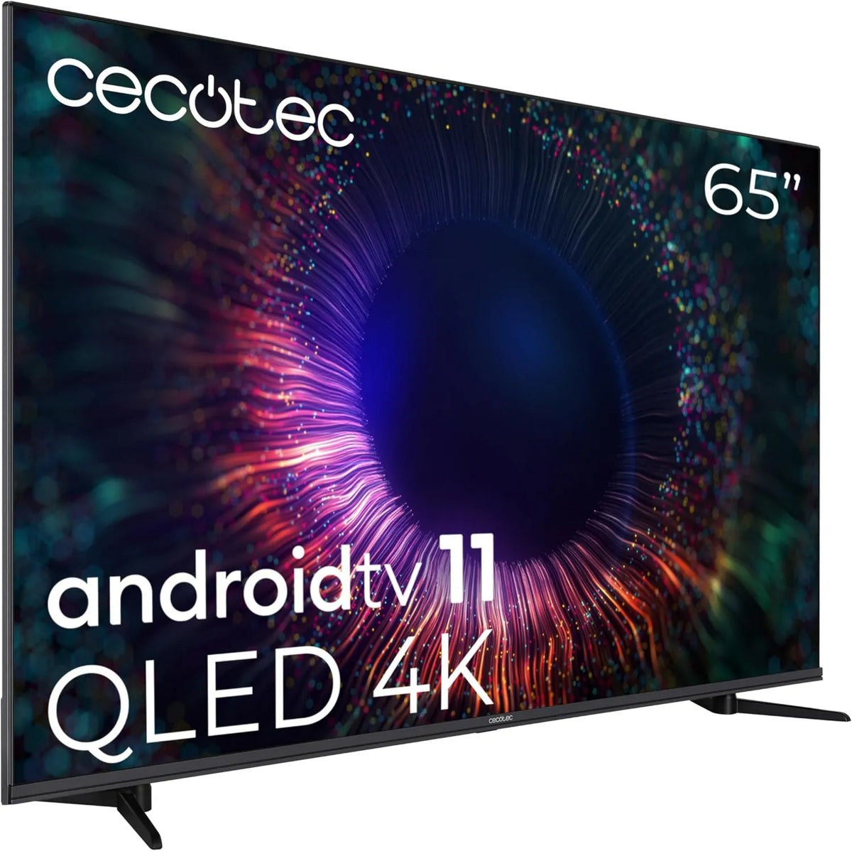 Cecotec VQ11065. Smart TV, TV, 4K UHD, QLED, HDR, Android OS, Dolby Vision e Atmos, HDR10, Android 11, modelo 2023, MEMC, Frames Design