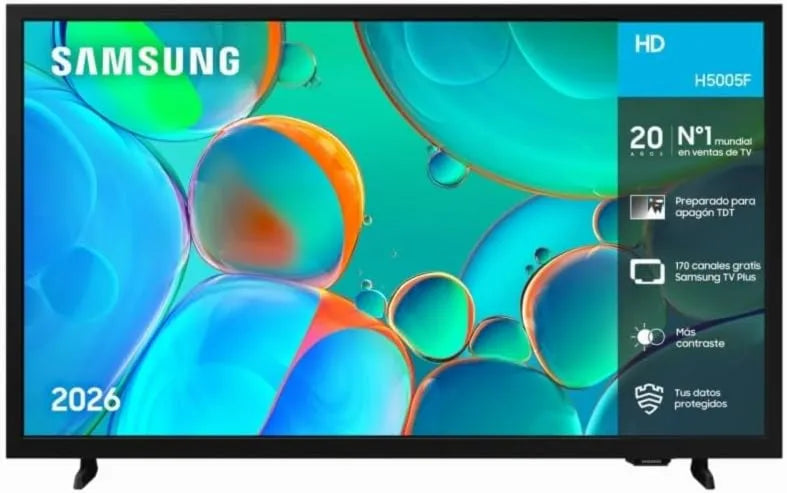 Samsung H5005 Smart TV, 32 polegadas, TV, 4K UHD, HDR, capaz de transmitir conteúdo UHD 4K, OTS Lite