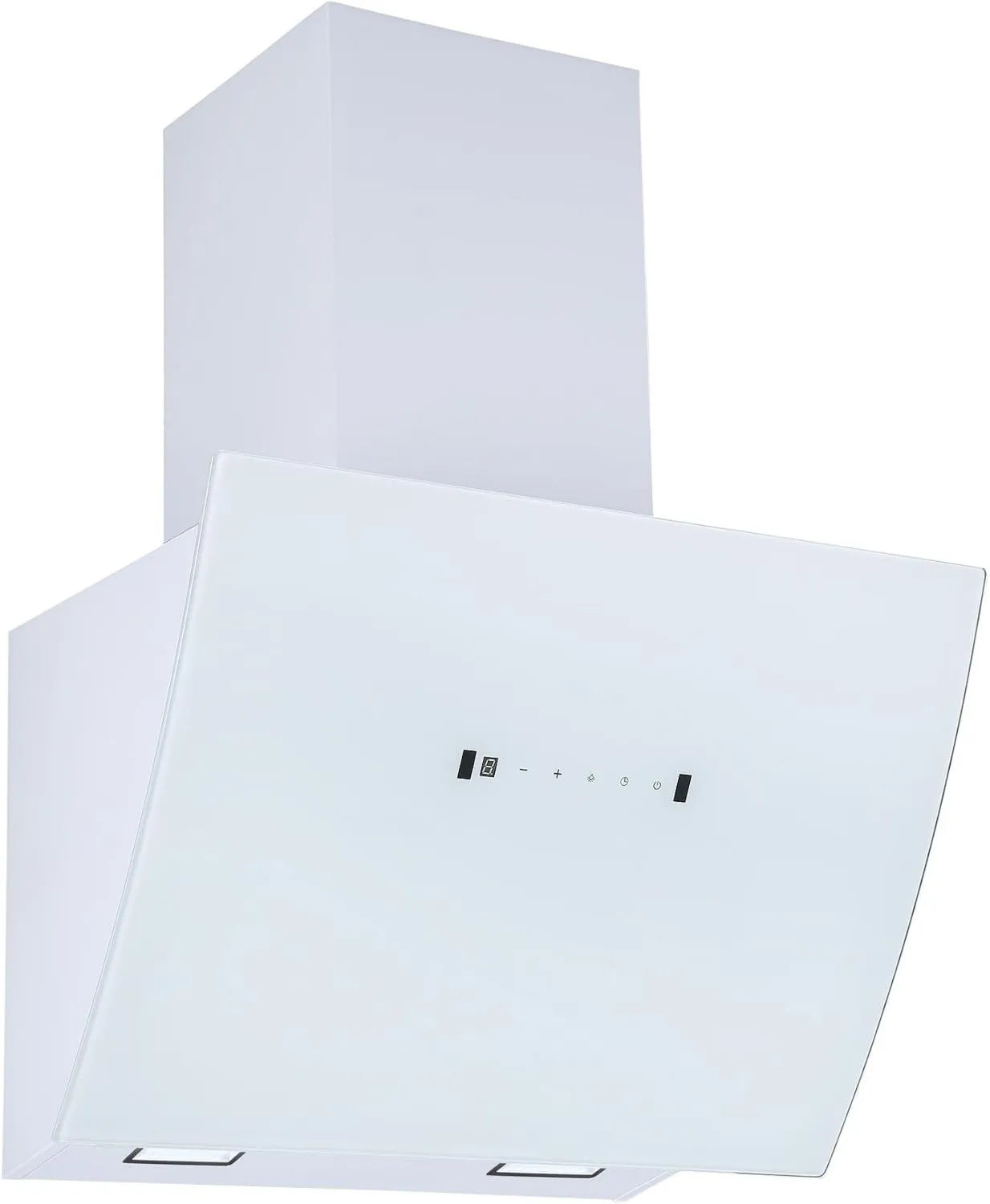 Respekta CH99060WA exaustor, 60 cm, 72 dB, capa de cozinha, inclinado, aço inoxidável, branco, 66-72 dB, função de extração e reciclagem
