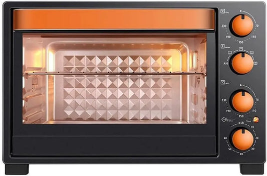 MxxHFC Forno elétrico, 32 L, grelha, vapor, 32L Forno de café da manhã de alta capacidade, Convecção, assado e aquecimento