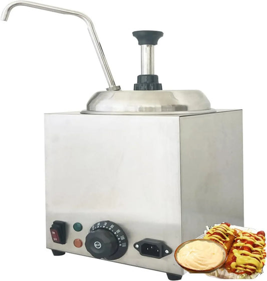 Generic Radiador elétrico, profissional, restaurante, aço inoxidável, aquecedor comercial de caramelo quente com distribuidor de bomba, barracas de lanches