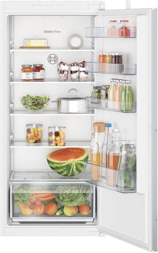 Bosch KIR41NSE0 Frigorífico, 204 L, 122, 1 x 54, 1 cm, 35 dB, classe energética B, encastrado, iluminação LED, Conexão Doméstica, Série 2, 30-35 dB