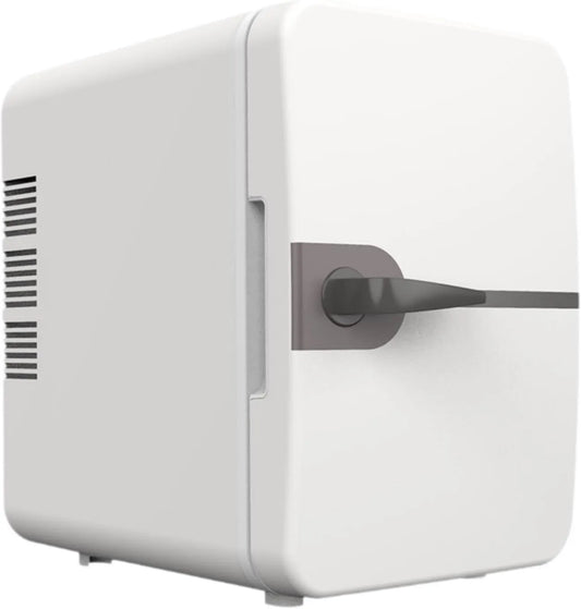 FytStycale Frigorífico 6L, 6L, branco, atualização compacta 6L, 8 latas, frigorífico Mini quarto, prático e moderno