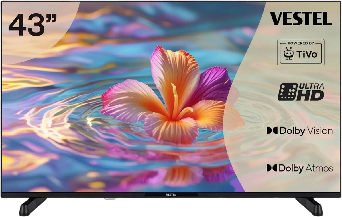 Smart TV, 43 polegadas, TV, Vestel 43UT9740, 4K UHD, HDR, sintonizador triplo DVB-T2, S2, LED