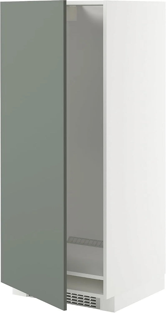 Congelador, 60x60x140 cm, branco, Protuning METOD Alto armário para frigorífico, matt cinza Nickebo