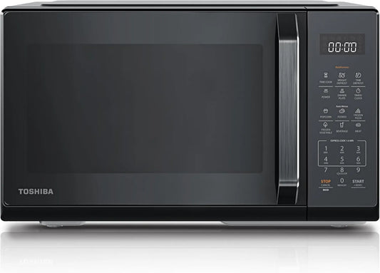 Toshiba MW3-EM23PE Microondas, 23 L, 800 W, microondas, preto, 11 Níveis de energia, 7 Menus Automáticos, Aquecimento Rápido 800W, 23L