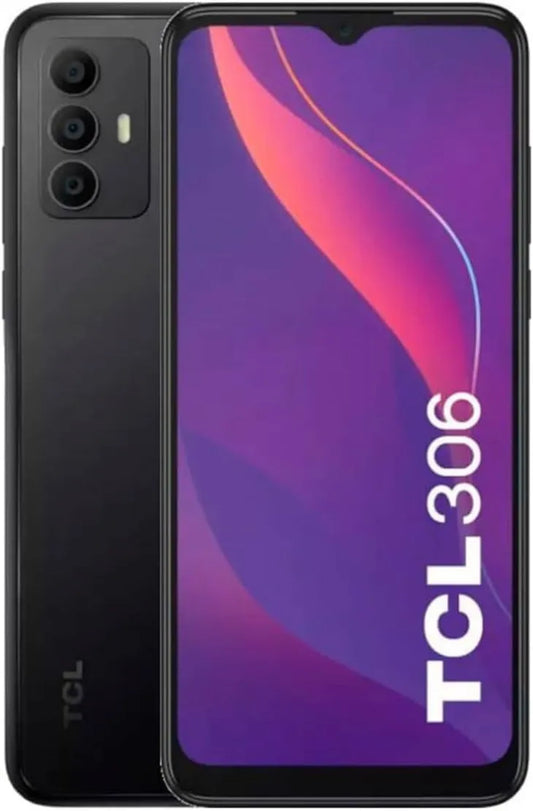 Smartphone TCL 4G, 306, Ecrã portátil do telefone 6, 52' HD+IPS 3GB RAM+32Go, 52' HD+IPS - Câmera tripla 13MP+2MP, Duração da bateria longa 5000mAh
