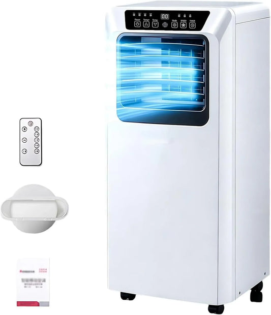 WIANQIAN Ar condicionado 9000BTU, 33 × 28 × 68 cm, comando à distância 9000BTU, ar condicionado 7000/9000 BTU, Ambos os poderes compartilham o mesmo formato compacto para