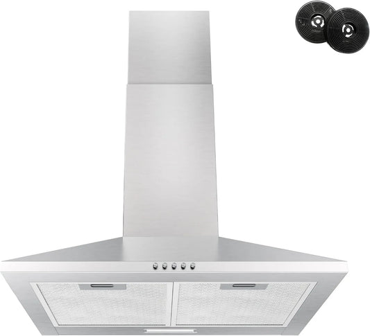 exaustor, 60cm, 308m3/h, capa de cozinha, FIREGAS CC110, instalação de parede, 3 níveis