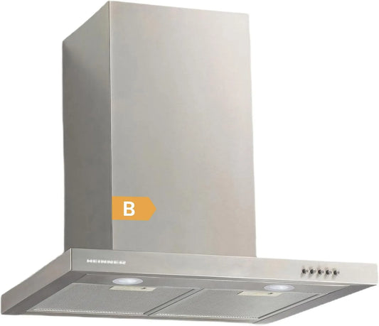 HEINNER Capa extractor HDCH-660TSS, 60 cm, 568, 4 m3/h, capa de cozinha, instalação de parede, aço inoxidável, parede de ar de reciclagem exaustor, aço inoxidável