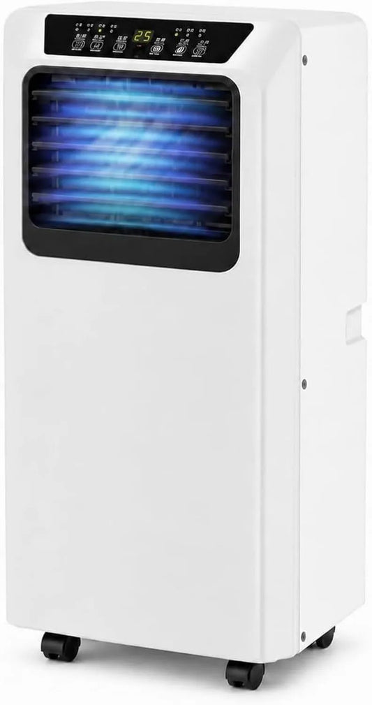HUANQIN 2-em-1, 49 dB, silencioso, ar condicionado móvel 9000 BTU 2-em-1 com Desumidificador, Instalação sem perfuração ou perfuração, Prático