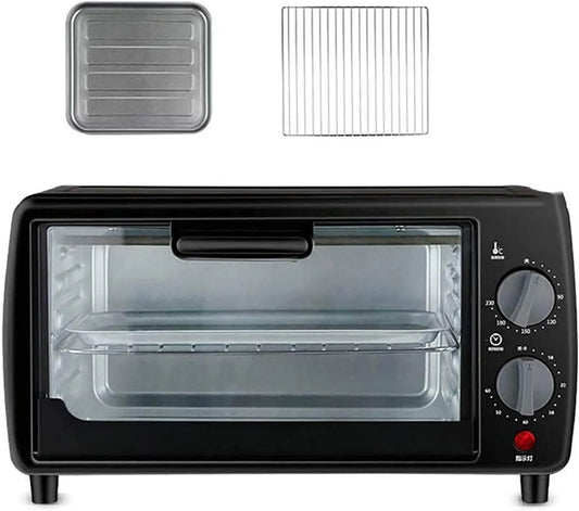 uoxHFdh Forno elétrico, 9 L, preto, preto, grande capacidade 9 L forno elétrico compacto