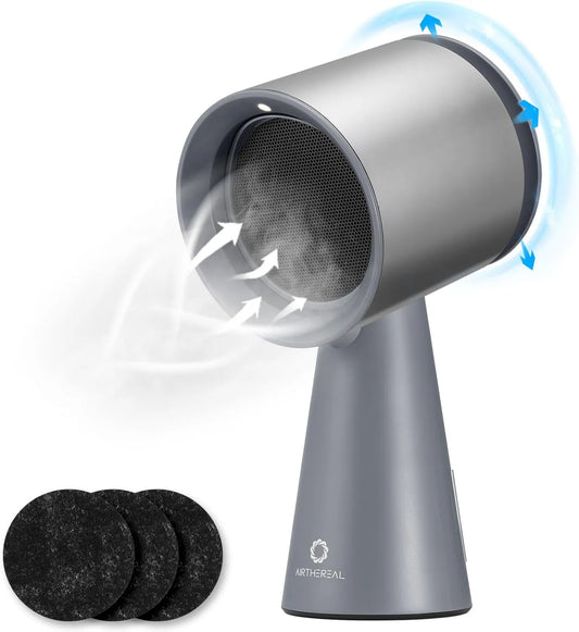 exaustor, exaustor de cozinha, AIRTHEREAL RH180, 3 velocidades, portátil, silencioso, removível, bandeja de óleo grande