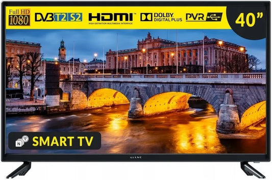 3xHDMI 2xUSB modelo, KIANO SlimTV 40 polegadas LED Full HD 1920x1080 DLED ângulo de visão 176° Dolby Stereo áudio 2x8W 3xHDMI 2xUSB preto Wall Mount