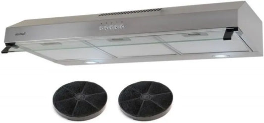 BELDEKO exaustor m3/h, 90 cm, 200 W, 438 m3/h, tampa de cozinha, aço inoxidável