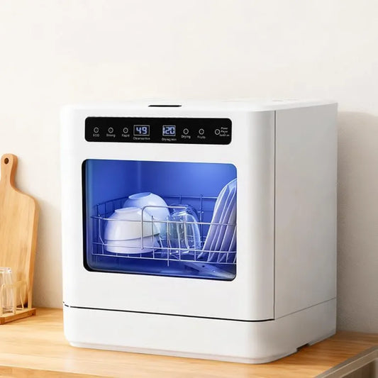 Atnhyruhd Máquina de lavar loiça, 800 W, 4 programas, portáteis, toque, camping, apartamentos, com função de secagem