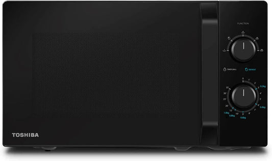 Toshiba MW2-MM20PF Microondas, 20 L, 800 W, iluminação LED, descongelamento, microondas, preto, 5 níveis de potência, 800W, Microondas sobre Pé