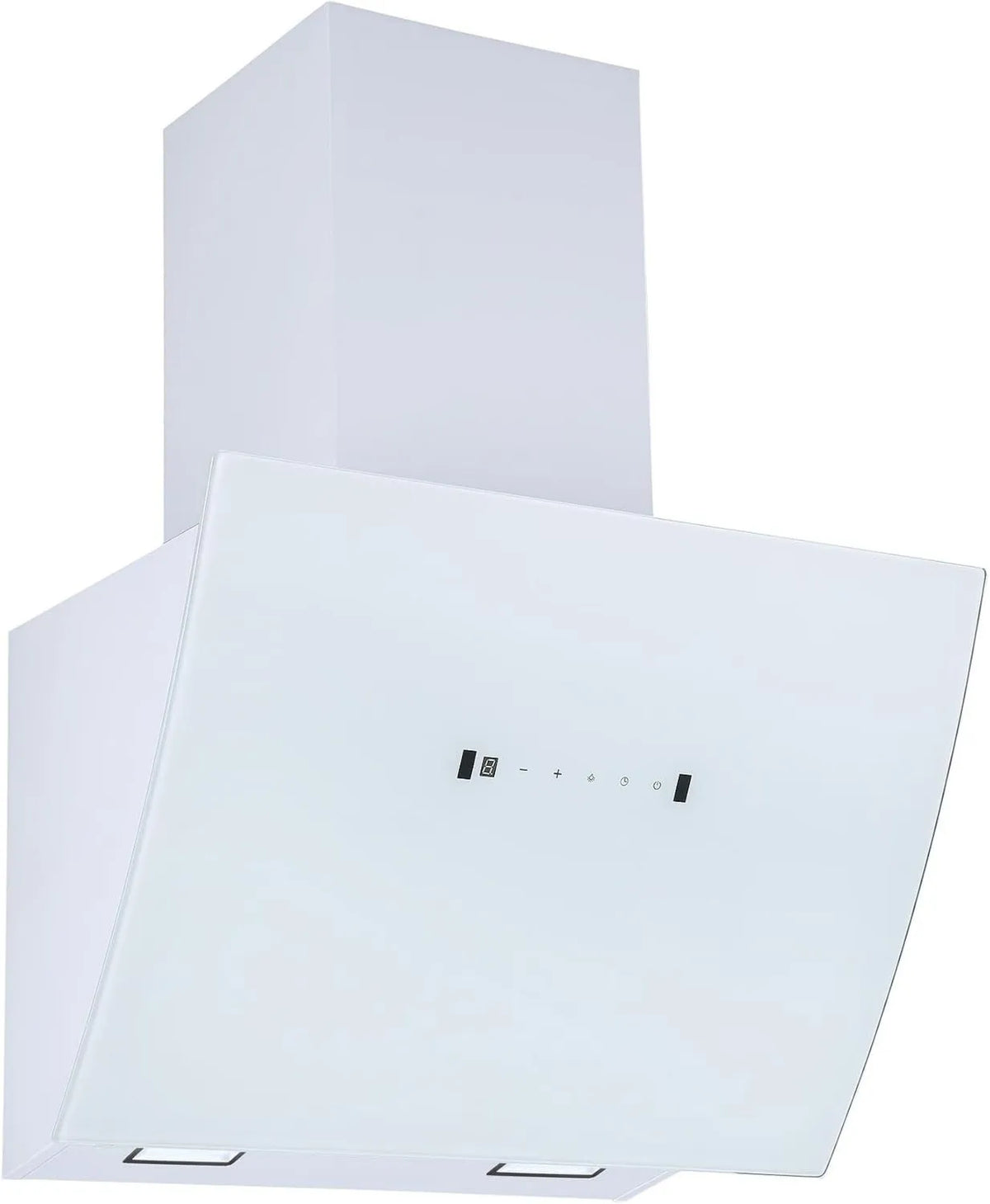 Respekta CH99060WA exaustor, 60 cm, 72 dB, capa de cozinha, inclinado, aço inoxidável, branco, 66-72 dB, função de extração e reciclagem