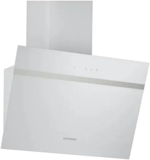 SIEMENS iQ100 LC65KDK20 exaustor, 60 cm, capa de cozinha, iluminação LED, instalação de parede, toque, branco, touchControl, filtro de graxa