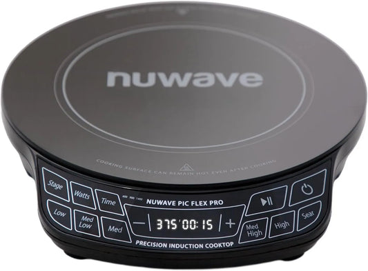 placa de cozinha de precisão de indução LED, Flex Pro 30503V01 com ecrã sensível ao toque IMD, vidro inquebrável, 45 Time, Nuwave 30503V01 600/900, 1400W