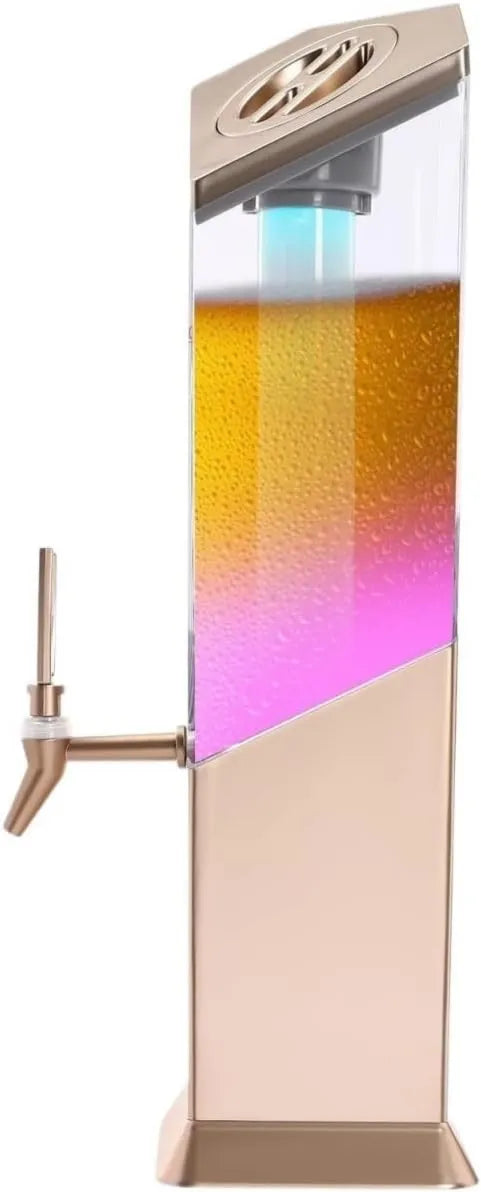 AMYSTY Torneira de cozinha, Rose Gold, Dispensador de álcool Água Dispensador de bebida de cerveja com torneira e distribuidor de bebidas de tubo de gelo
