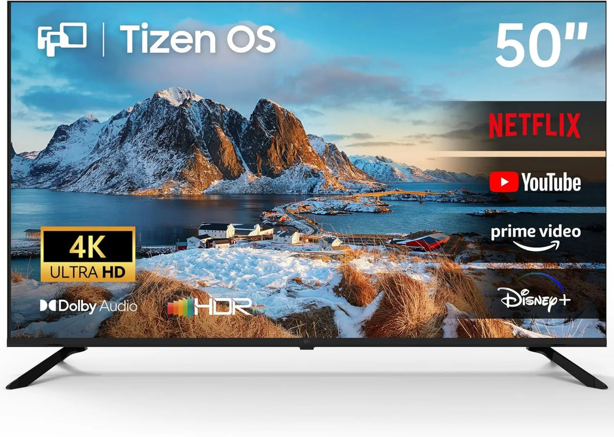 FPD Samsung AT50 Smart TV, 50 polegadas, TV, 4K UHD, HDR, Tizen OS, som Dolby, HDMI, UHD Flat Screen Televison, HDR10, Dolby Audio, 127 cm, ALLM