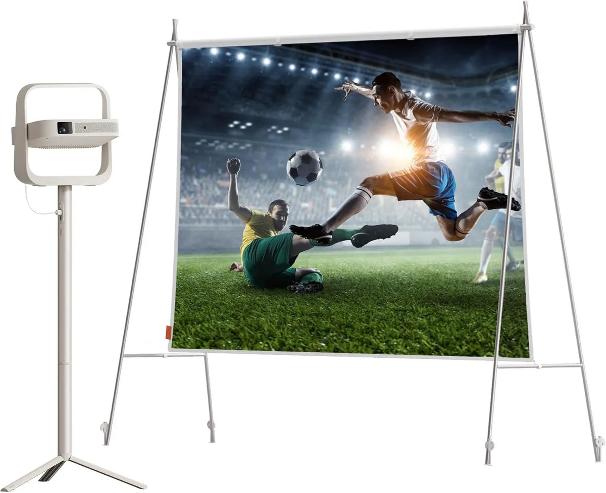 Projetor 1080P, 70 polegadas, Full HD, camping, projetor de vídeo, Projetor + Suporte à Bateria + 70 'ecrã, Luz e Fim, projetor xGIMI
