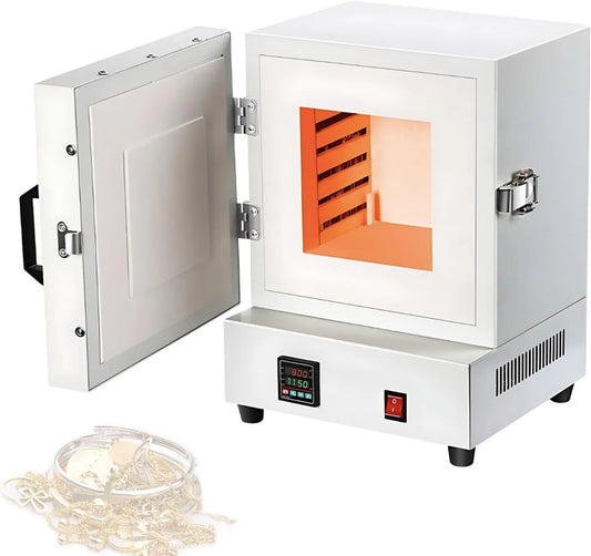 PRECISTECH Forno elétrico, 2000 W, profissional, Kiln de cerâmica 1150°C para jóias, forno de cerâmica elétrica 2000w, Cerâmica de cozinha, Tratamento térmico
