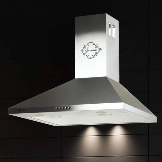 exaustor, 50 cm, 1000 m3/h, capa de cozinha, 3 velocidades, instalação de parede, aço inoxidável, LED, h• Capa de parede fabricante de luxo Gurari • 3