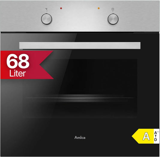 Amica CoolDoor2 Forno elétrico, 68 L, 4 programas, recesso, preto, gravado paredes laterais ABE 9410 E, 4 funções