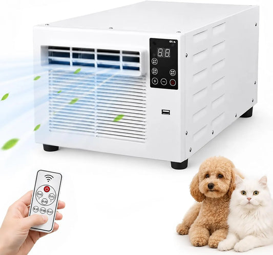 HCAUYNN Ar condicionado, 280 W, 16 a 32 °C, portátil, exterior, USB, Peso 12kg, 16, 32°C para Quarto ou Escritório, Porta USB 2, 0A, Aluguel, Estúdios Pequenos