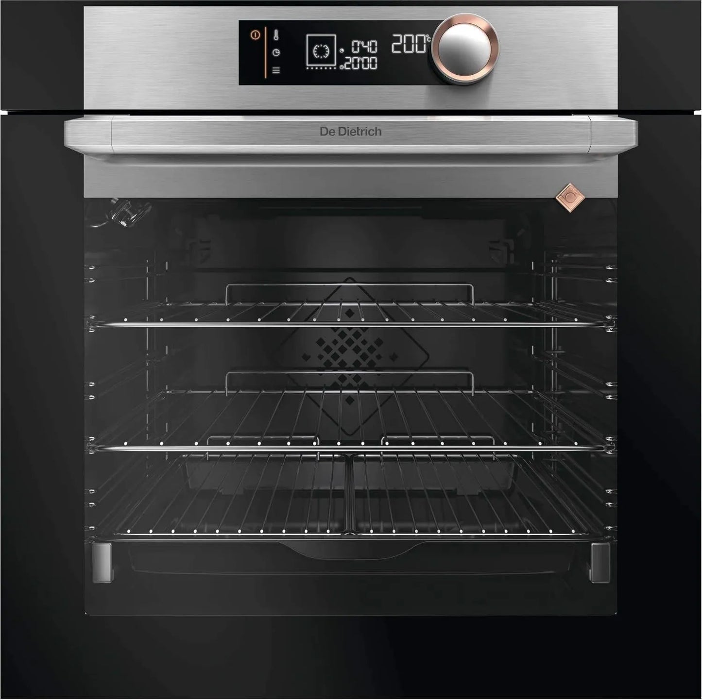 De Dietrich DOP7350x, 73 L, classe energética A, encastrada, aço inoxidável, preto, 4 janelas, 73 litros, Preto e inoxidável, Porta fria