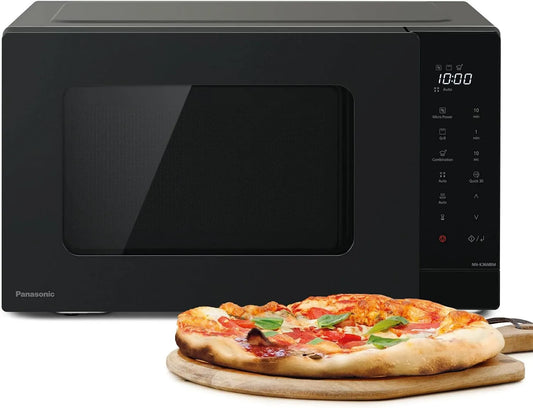 Panasonic NN-K36NBMEPG Microondas, 24 L, 900 W, 8 programas, grelhador, microondas, preto, Função rápida 30, 24 Lits, 900W potência