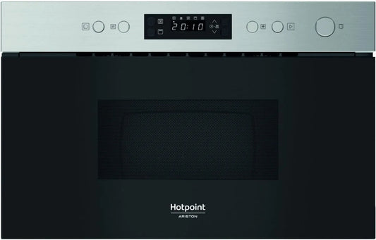 Hotpoint Microondas K12C, 22 L, 750 W, encastradas, aço inoxidável, microondas, HAM x