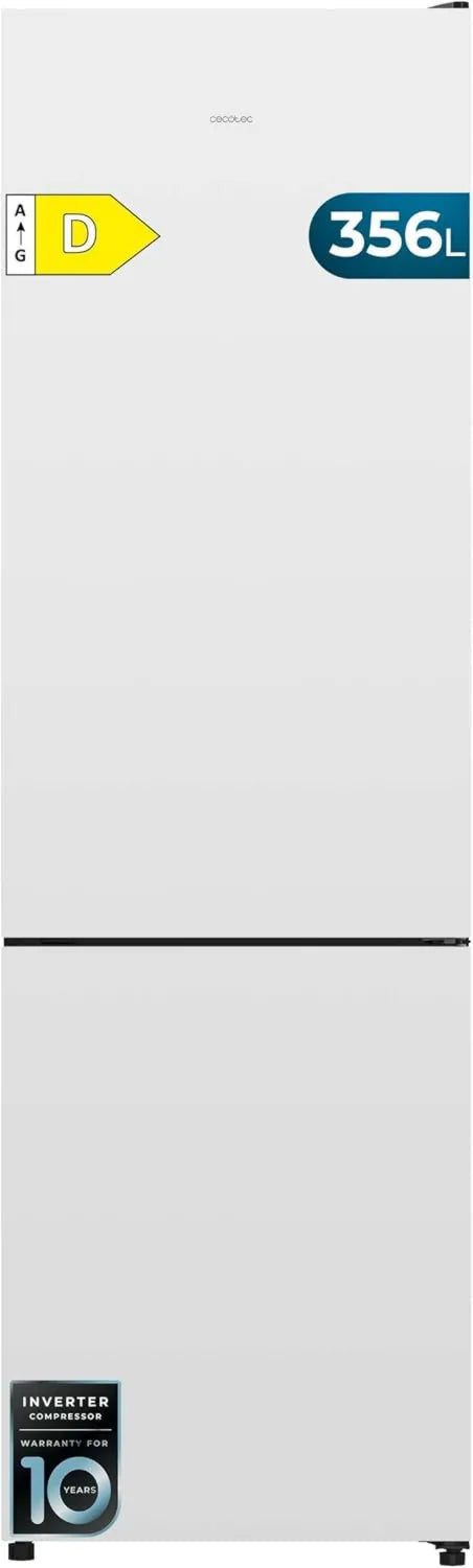 Cecotec Bolero CoolMarket Combi 356i Frigorífico, 356 L, No Frost, iluminação LED, branco, HhumidadeFlex HUB, FrescuraFlex HUB, Largura 59, 5 cm