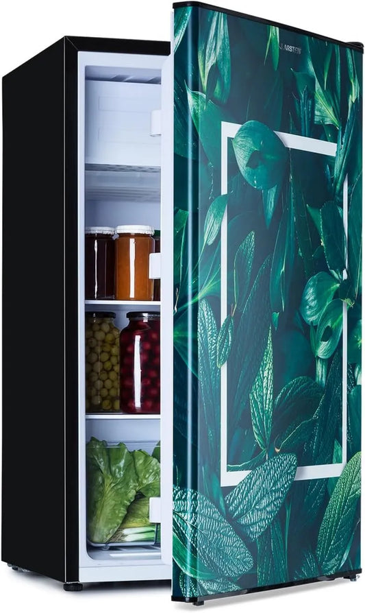 KLARSTEIN Congelador, 79 L, 0 a 10 °C, termostato, armário congelador, frigorífico com 2 níveis de refrigeração, fachada de design
