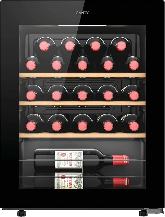 CANDY CWC023 Elétrica adega de vinho, 62 L, 63 x 47, 5 x 45, 6 cm, 23 garrafas, Classe E de energia, 1 porta