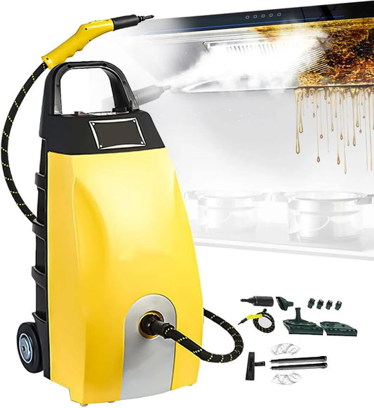ORISUNTECH Lavador de vapor, 5 L, 3000 W, tanque grande, profissional, restaurante, uso do chão, cozinha, carro, janelas e sofá, 110 °C, Alto vapor