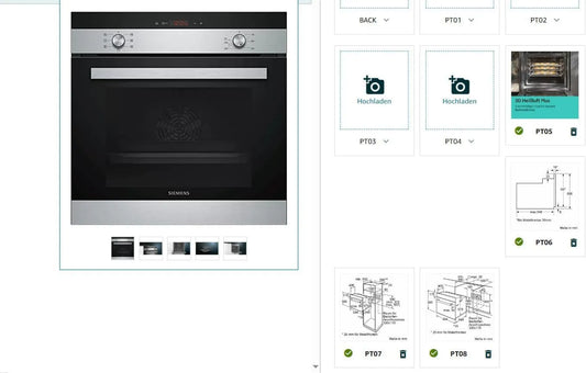 SIEMENS iQ100 HB113FBS1 Forno elétrico, 66 L, aço inoxidável, preto
