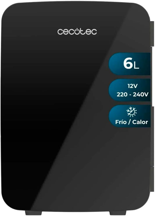 Cecotec Bolero MiniCooling 6L 12V-220V Frigorífico, 6 L, 12 V, 2 zonas de temperatura, faixa de temperatura 5-65o, Compatível com carros e