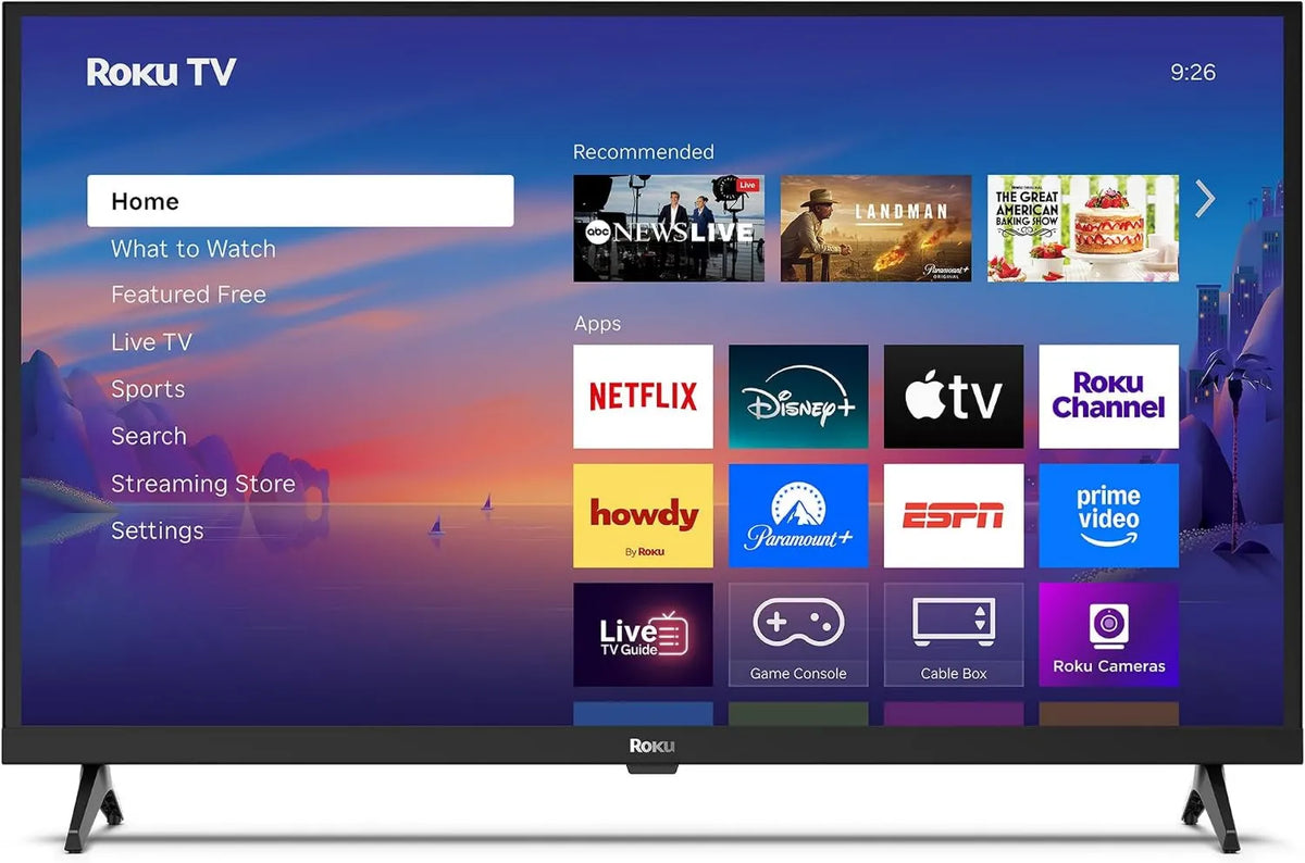Smart TV 1080p, 32 polegadas, TV, Wi-Fi, Full HD, Roku Smart TV 2025, Roku TV com comando à distância de voz, esportes