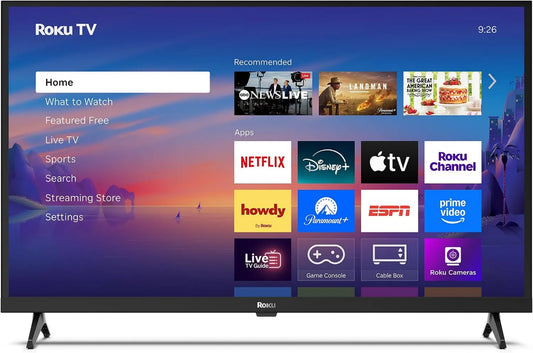 Smart TV 1080p, 32 polegadas, TV, Wi-Fi, Full HD, Roku Smart TV 2025, Roku TV com comando à distância de voz, esportes