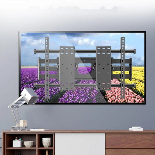 THEGA Smart TV, 120 polegadas, TV, instalação de parede, TV montagem Suporte dupla inclinação articulado Pivotante 6 sutiãs