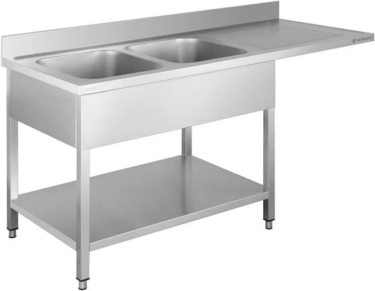 Máquina de lavar loiça, CHR Alimentos e bebidas, GastroHero Máquina de lavar loiça Mergulho básico 16x7 com 2 bandejas à esquerda