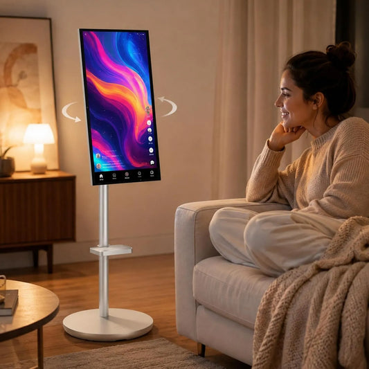 agreilduite Smart TV 2in1, 24 polegadas, TV, portátil, toque, decoração da sala, Terreno ou secretária 24', suporte rolo e suporte traseiro, quarto