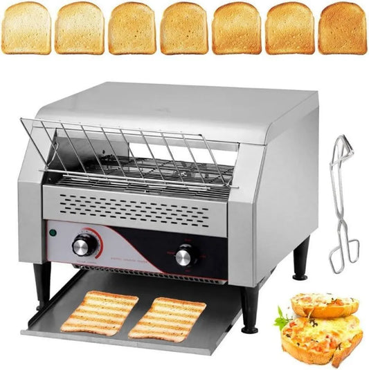 JINGEDD Forno elétrico, 2200 W, grelha, profissional, restaurante, camping, 300 fatias, Tempo, Ideal para buffets