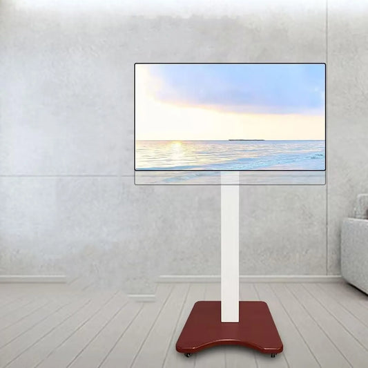 suporte de TV de 50', rodas móveis, rotação horizontal e vertical 0-90°, THEGA Suporte móvel TV Rollers - Suporte de TV Terra