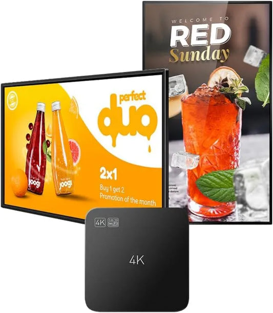 Lunzn ecrã Digital YM05 1+8G, Ecrã de Publicidade, Restaurante, Publicidade Digital, Digital Signage Player cms sem assinatura