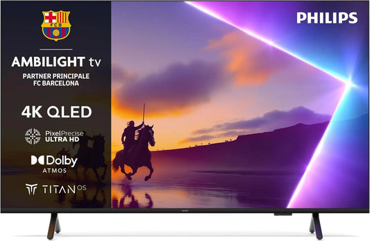 PHILIPS 43PUS8510/12 43Zoll Smart TV, 43 polegadas, TV, 4K UHD, QLED, laje IPS, preto