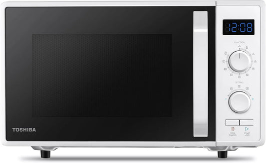 Toshiba MW2-AG23P 3-em-1 Microondas, 23 L, 1050/900 W, temporizador, grelha, microondas, luzes LED brancas, integradas, hub com memória